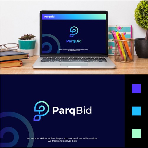 Powerful new Logo Design for team workflow tool to communicate with vendors. Design by Sqweeks!