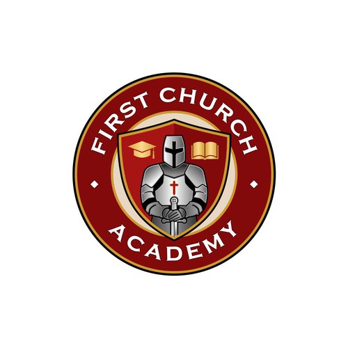 Christian school logo incorporate the armor of God and names of the pieces Design by dwpress