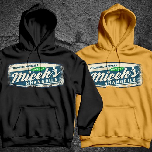 Retro hoodie illustration design for family owned bar Design by RenzWa