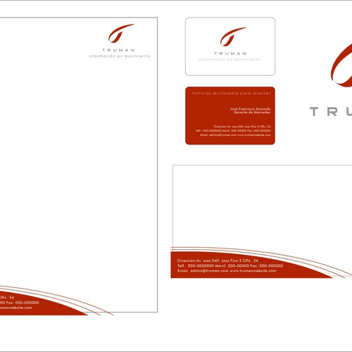 Stationary for online video news agency. Logo is provided Design von malza