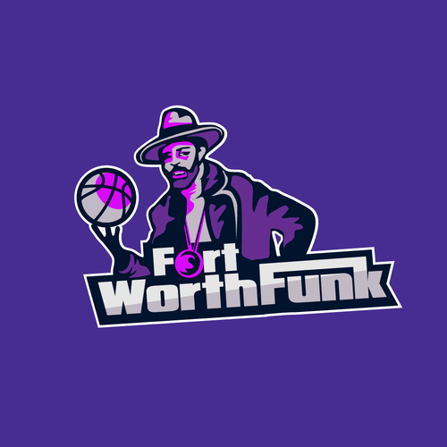 Basketball Logo for Team 'Fort Worth Funk' - Your Winning Logo Featured on Major Sports Network Design by PUJYE-O