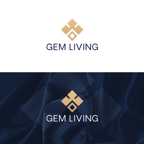 Geometrical, minimalist, modern brand design for Gem Living Design by Gaile Caceres