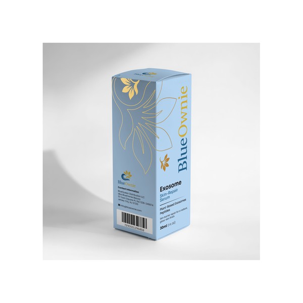 Design by DesignsTRIBE titled "Luxury Packaging Suite – Glass Skin Exosome Serum & Botanical Skincare"