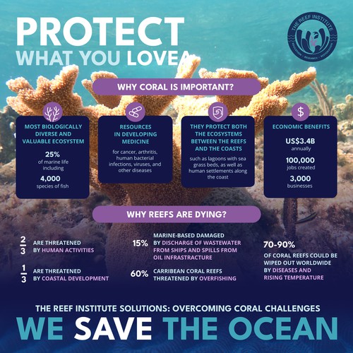 Coral Reef: Rescue to Reef Infographic Design by Maggie R.