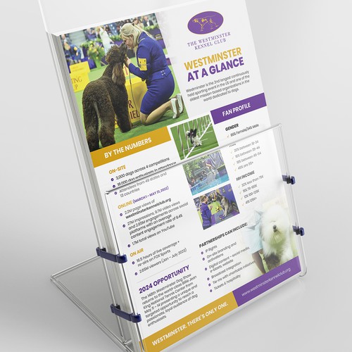 Design a Highlight Sheet for the iconic Westminster Kennel Club Dog Show! Design by Alphabet ♥