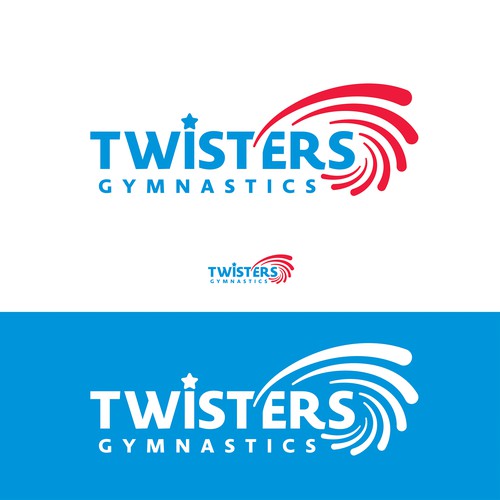 Twister Gymnastics Logo Rebrand - Modern, Exciting, Clean Logo Update for Kids Gymnastics Facility Design by DR Creative Design