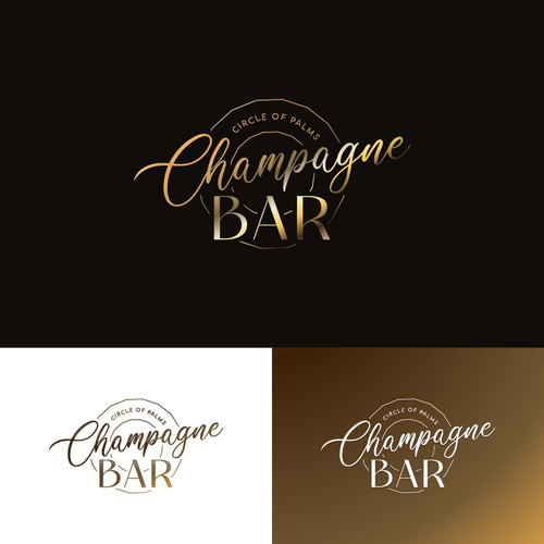 Luxury and modern Champagne Bar logo Design by TheLogo69