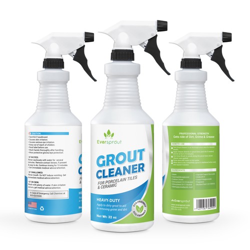 Product Label Design for Eco-Friendly Grout Cleaner Design by Fabian Buisan