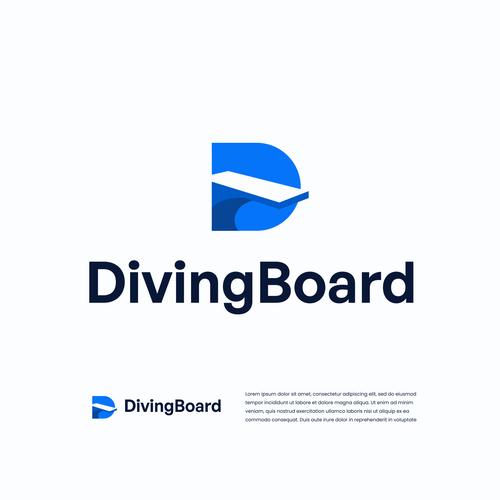 Trading App Logo "Diving Board" Design by Nandatama ✪