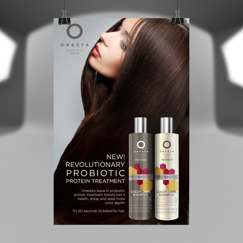 Onesta Hair Care New Product Poster Postcard Flyer Or Print Contest