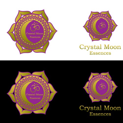 Logo for Crystal Moon Essences - remedies for harmonic rebalance and well-being Réalisé par pemacreative