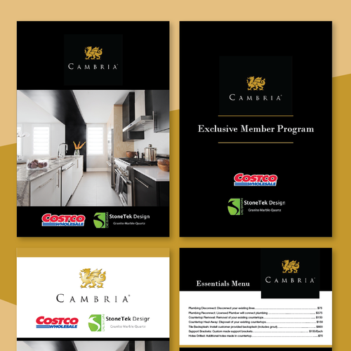 Trendy costco cambria countertops Costco And Cambria Sales Booklet For Countertop Company Other Business Or Advertising Contest 99designs