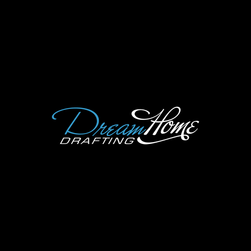 Creative word art logo for architectural design based company; Dream Home Drafting Design by popudopulus