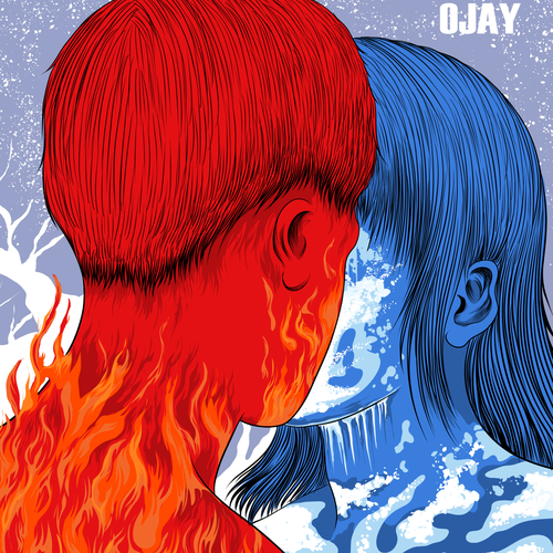 Ballad album cover - Fire/Ice - Romantic/Beautiful Design by Dimz Dhimaz