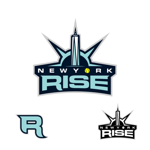 Sports logo for the New York Rise women’s softball team Design by Lucianok