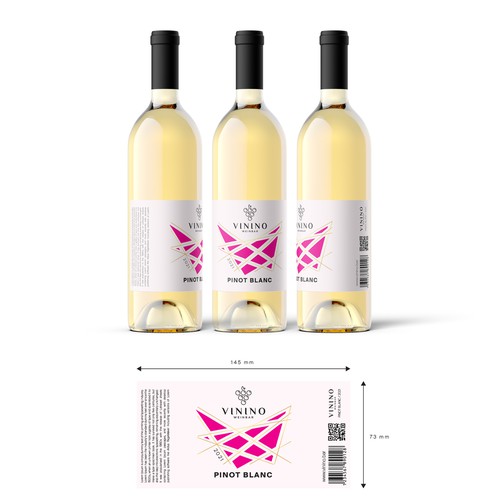 Modern label design for a house wine in a wine bar called VININO Design by Shark1@