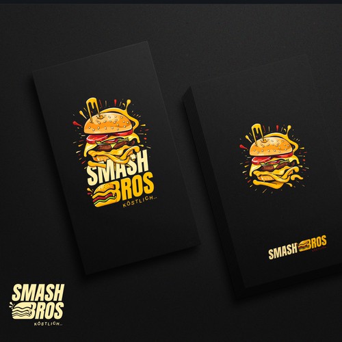 Wir möchten ein Logo mit Wiedererkennungswert für unser Burgerrestaurant Smash Bros Design by Artdityax