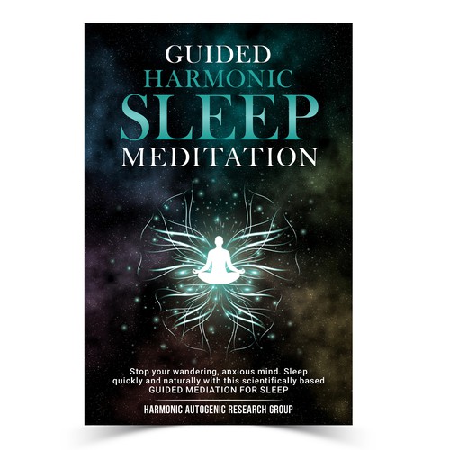 Design an abstract dark on dark sleep meditation book cover Design by The Cloud Digital