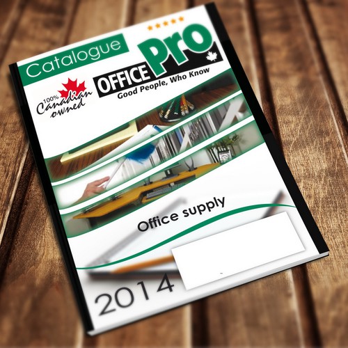 Diseño de Create a winning 2014 Cover for an Office Supply Catalogue, WE HAVE UPGRADED  de Miss Joe