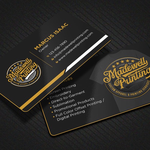 Business Card for a Custom Clothing/Product Business Design by Brandmaker artist