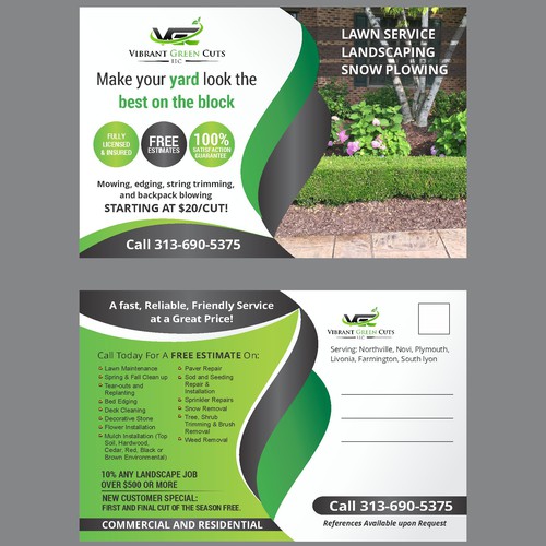 Designs | Lawn and Landscape Advertisement | Postcard, flyer or print ...