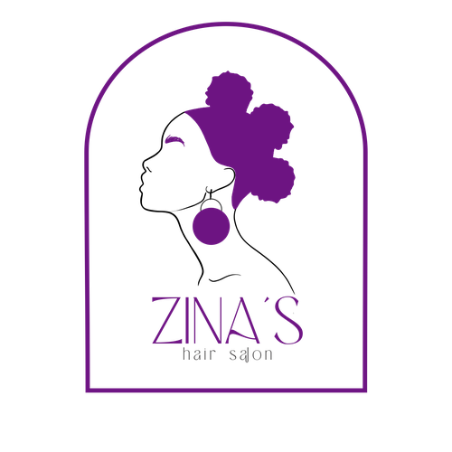 Showcase African Heritage and Glamour for Zina's Hair Salon Logo Design by lucy_z_z
