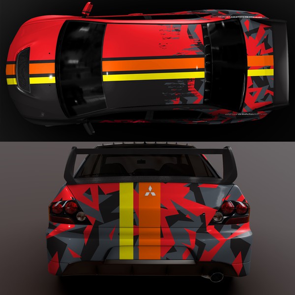 Asymmetric Livery for a Rally Race Car
