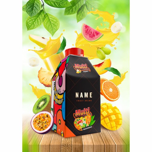 Dynamic poster design for Fruit Juice advertisement Design by Darka V