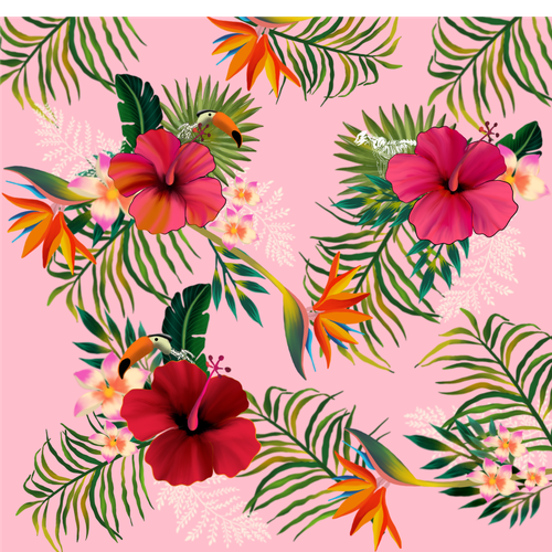 Tropical Fabric Print - Textile Designers & Illustrators Los Angeles fashion brand needs your designs Design by ash00 Designs