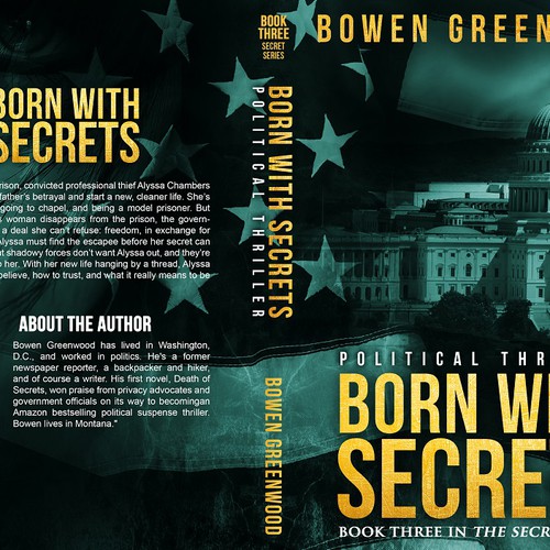 Book cover for a political thriller with Christian themes Design by sugarskullbaby ☠