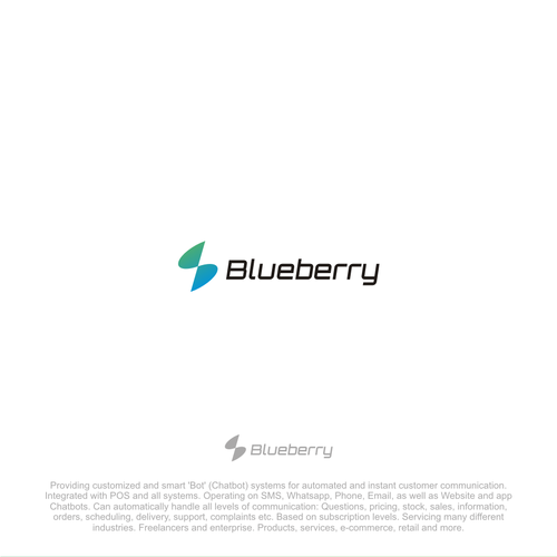 Logo for "Blueberry". An automated Chatbot provider Design by SS_STUDIO