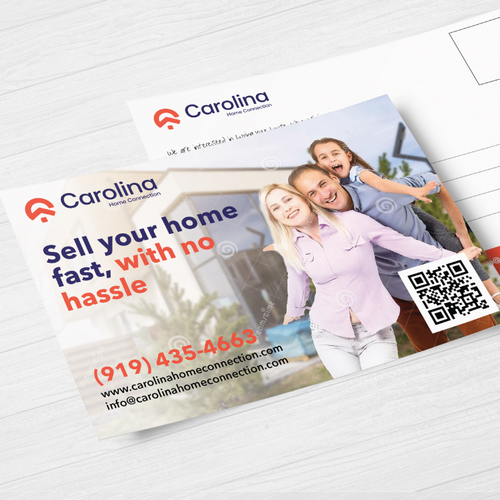 Design a high quality postcard for a home buying company Design by Abuha