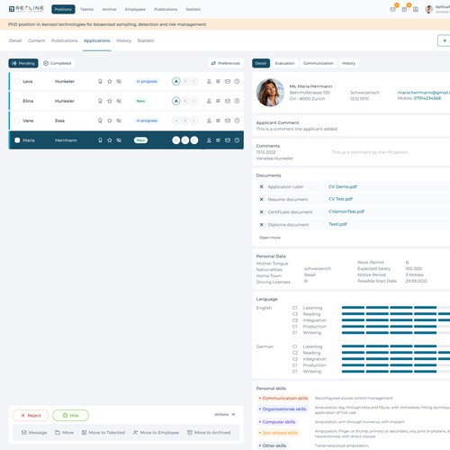 Redesign Webapplication/ ATS System (follow up one-on-one project) Design by Serge Fomichev