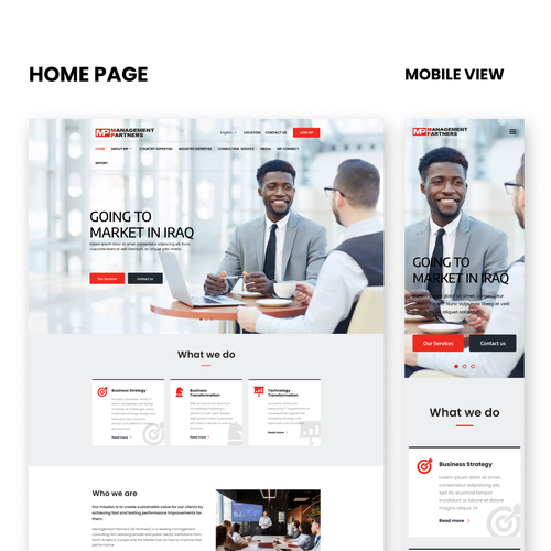 Designs | MP Website Redesign | Web page design contest