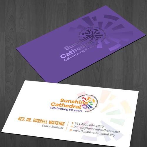 Business Card for Growing Progressing LGBTQ Church Design by a r t  ^ s t a r