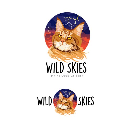 Design a logo for a Maine Coon cat breeder Diseño de yulianzone