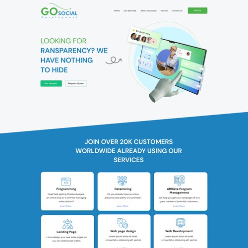 Web development company web-site redesign Design by Tuhin Biswas