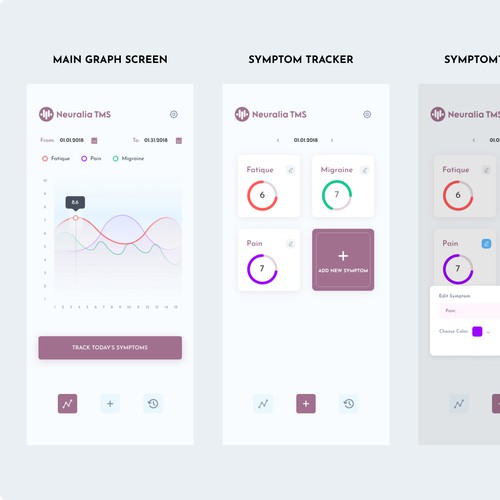 Symptom Tracker App Design von MercClass