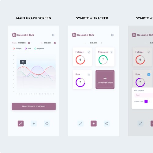 Symptom Tracker App Design by MercClass