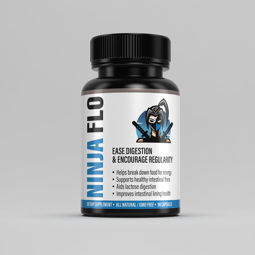 We need a cool supplement label for our supplement NINJAFLO Design by KS BOY