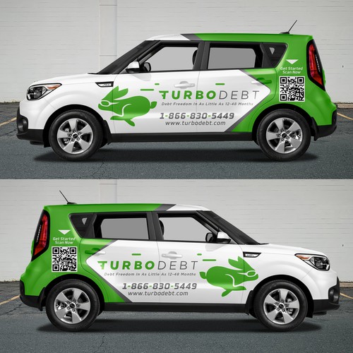 Kia Soul Car Wrap Design for Hot Fintech Startup Diseño de Duha™