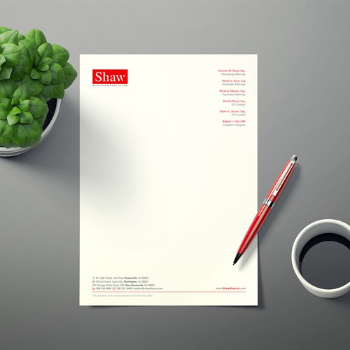 Letterhead for Divorce & Family Law Firm; Modern, Minimalist, Conservative Design Design by Xclusive16