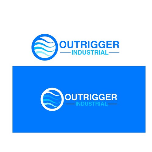 Rugged logo for a new industrial real estate development company called OUTRIGGER. Design by oceandesign