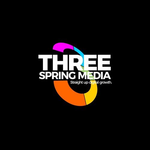 Three Spring Media logo rebrand Design by hattori