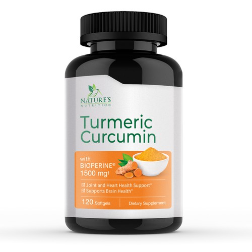 Nature's Nutrition - Needs a Colorful Turmeric Product Label Design by EffieK