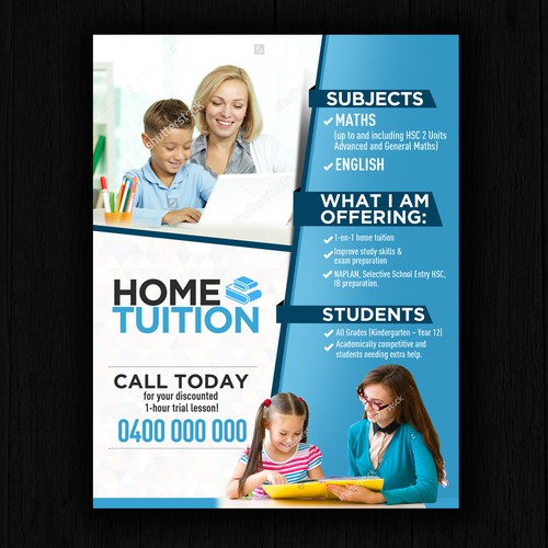 Create a Home Tuition  Flyer Postkarten Flyer 