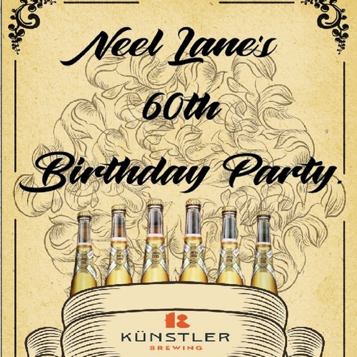 Design retro birthday flier for beer hall bash Design by SRCreative_Designer