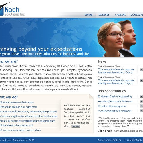 $500.00 Website template (Design only) Design by cnitza