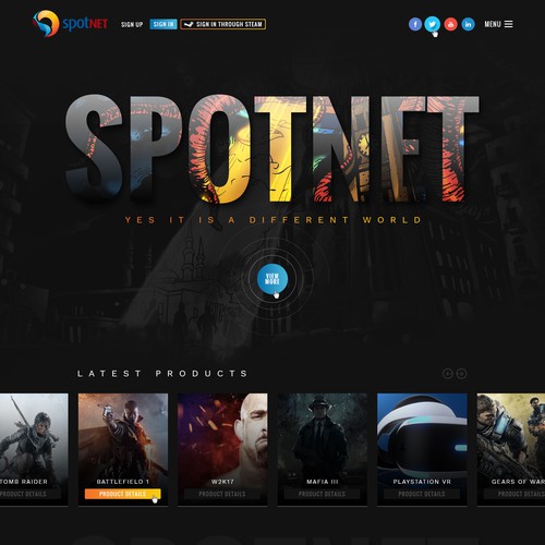 Spotnet website Design by MercClass