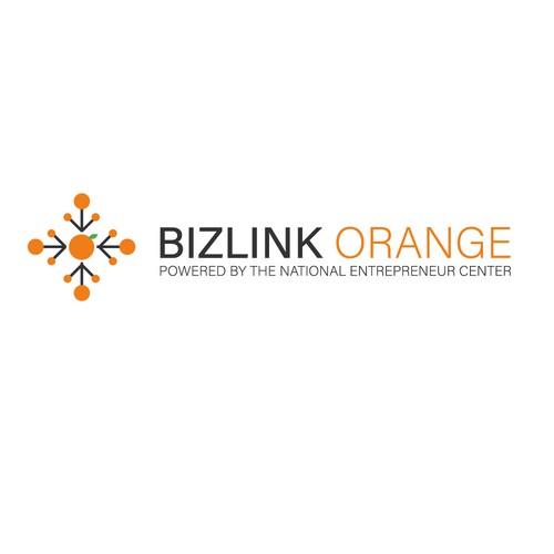 BizLink Orange Logo Design by mow.logo